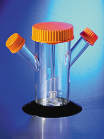 Bioreactor for cells 500 ml, 3 ports, central / side opening diameter - 100/45 mm, 12 pcs / pack