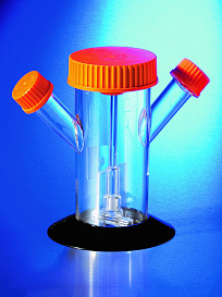 Bioreactor for cells 125 ml, 3 ports, diameter of the central / side hole - 70/25 mm, 12 pcs / pack.