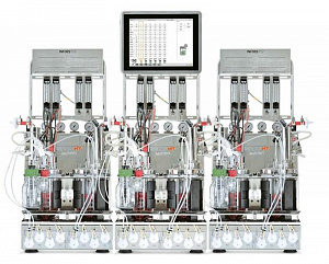 Bioreactor bacterial vessels 0.75 l or 1.4 l for parallel cultivation Multifors 2